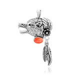 Colgante en plata con Ostra espinosa naranja (Jones Lee)