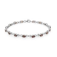 Zilveren armband met rode zirkonen