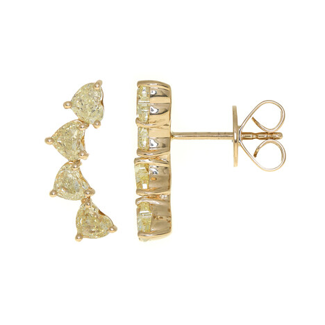 18K SI2 Yellow Diamond Gold Earrings (CIRARI)