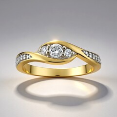 Anello in oro con Diamante SI1 (G) (Annette)