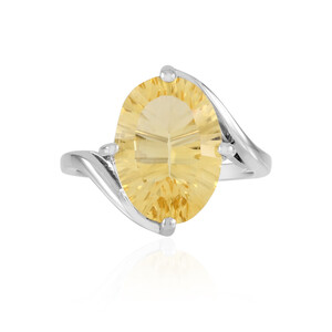 Zilveren ring met een citrien