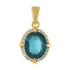 Pendentif en argent et Kyanite bleu pétrole