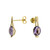 Boucles d'oreilles en or et Améthyste (dagen)