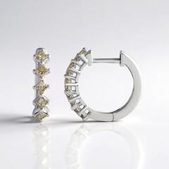 Orecchini in oro con Diamante Cioccolato I2