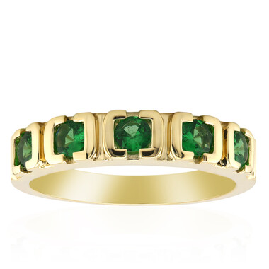 Bague en or et Tsavorite du Kenya AAA
