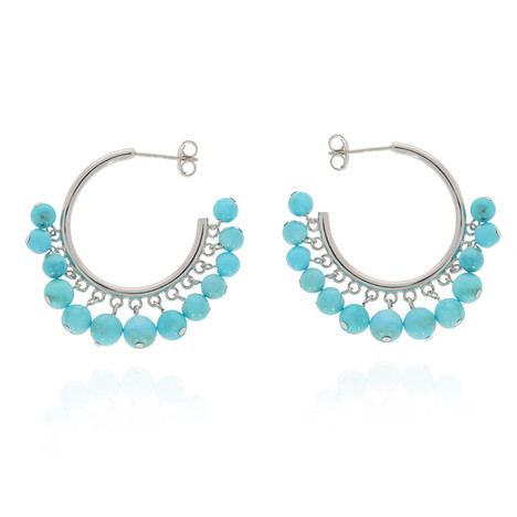 Sleeping Beauty-Türkis-Silberohrringe (Anne Bever)