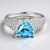 Anello in argento con Topazio Blu Svizzero