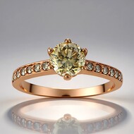 Anillo en oro con Diamante rosa de Francia de Argyle VS1 (Annette)