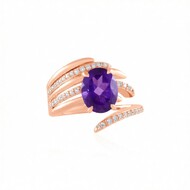 Anillo en plata con Amatista de Siberia (de Melo Essence)