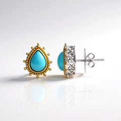 Orecchini in argento con Turchese Sleeping Beauty (Dallas Prince Designs)