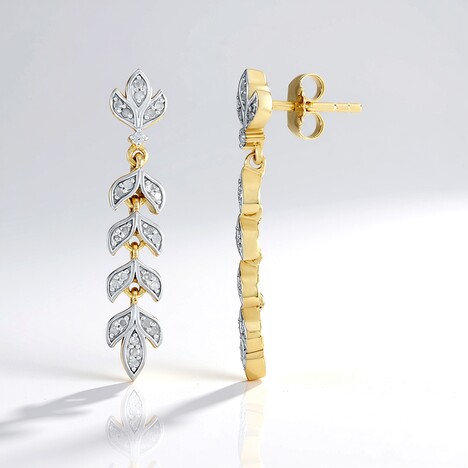 Orecchini in argento con Diamante I2 (J)