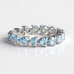 Anello in argento con Acquamarina Brasiliana