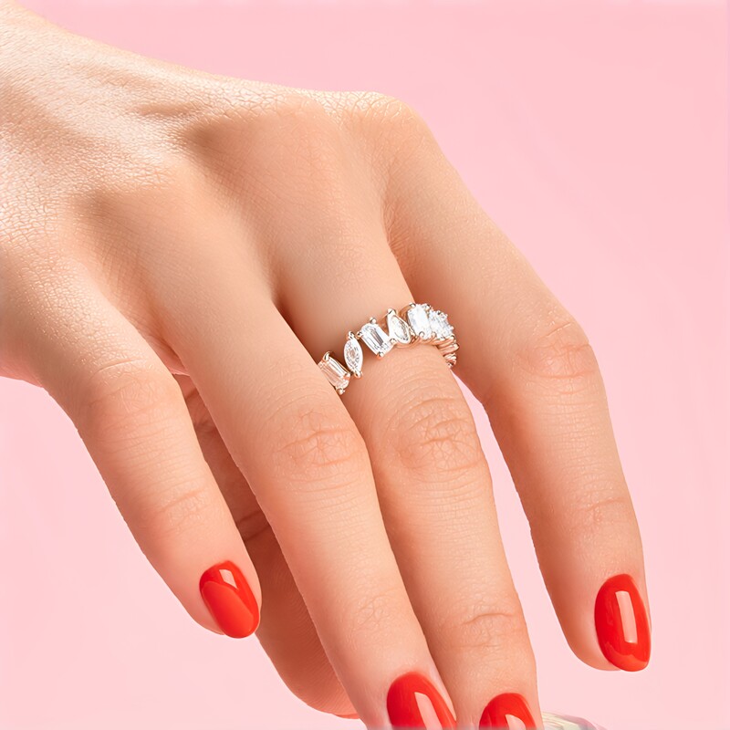 Anillo en plata con Topacio blanco