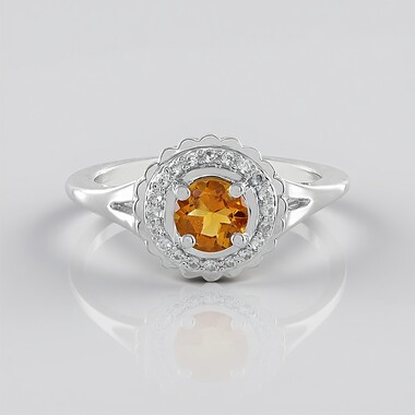 Citrine Silver Ring