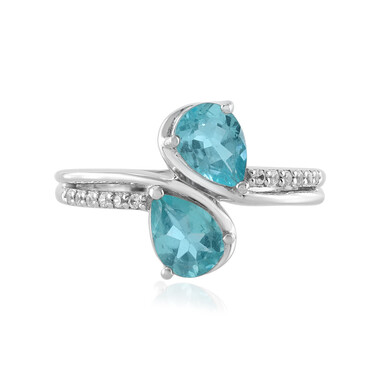 Anello in argento con Apatite Blu