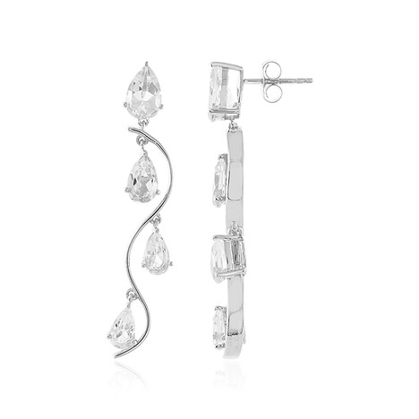 Pendientes en plata con Topacio blanco (de Melo)