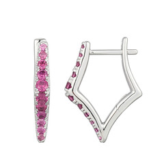 Orecchini in argento con Rodolite