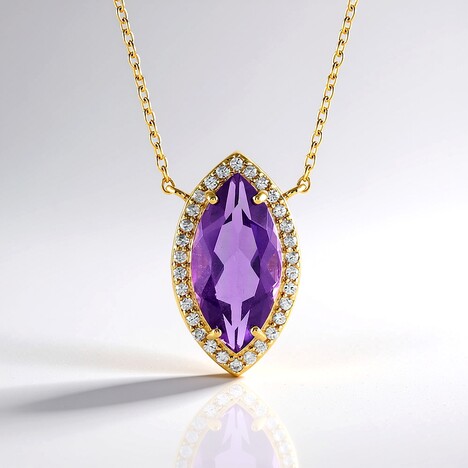 Collana in argento con Ametista del Marocco