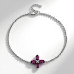 Bracelet en argent et Grenat Rhodolite