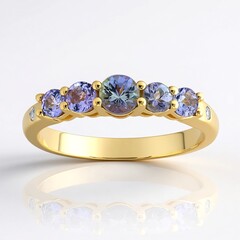 Anello in oro con Tanzanite (non riscaldata)