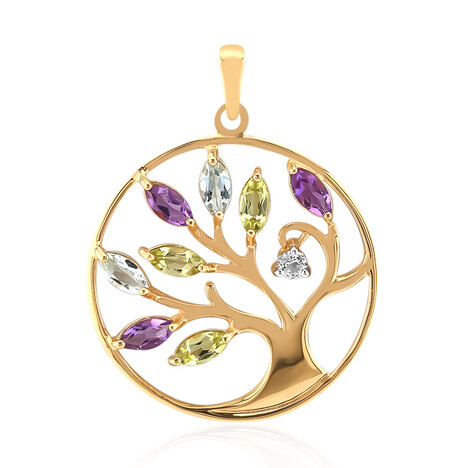 Edelstein-Silberanhänger