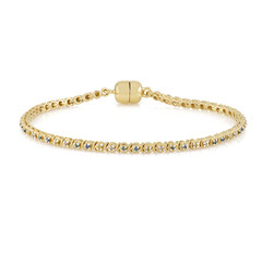 Zilveren armband met I2 Groene Diamanten