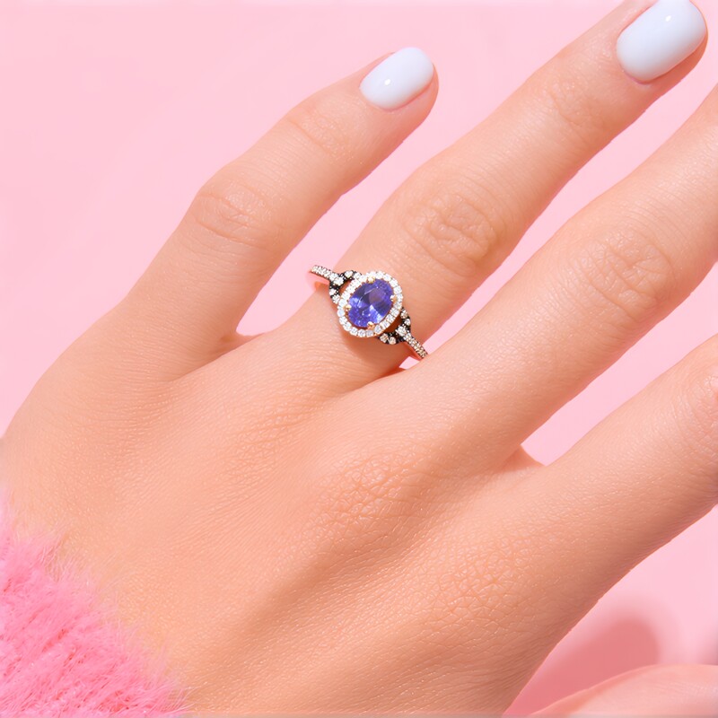 AAA-Tansanit-Goldring
