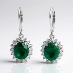 Orecchini in argento con Smeraldo Zambia