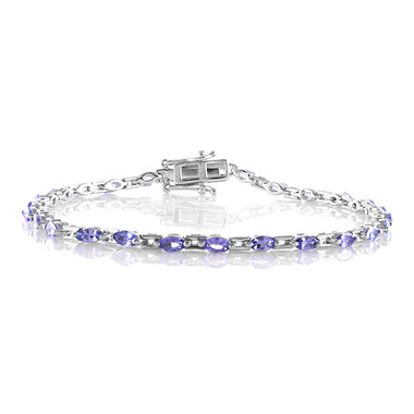Tansanit-Silberarmband