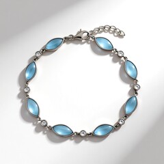 Bracciale in argento con Larimar