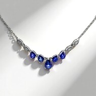 Blauer Ceylon-Saphir-Goldcollier (CIRARI)
