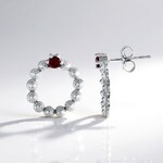 Orecchini in argento con Spinello Rosso