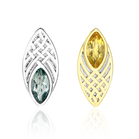 Pendentif en argent et Fluorite verte (MONOSONO COLLECTION)