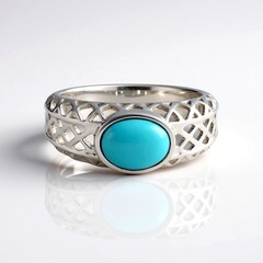 Zilveren ring met een Sleeping Beauty Turkoois