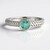 Bague en argent et Emeraude de Colombie (Ornaments by de Melo)