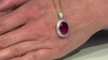 Colgante en plata con Zafiro rosa de Madagascar