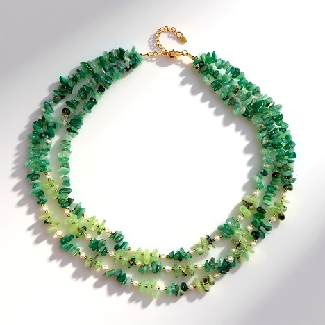 Collana in argento con Onice Verde (Riya)