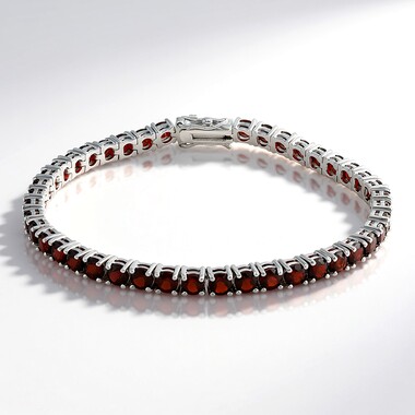 Brazalete en plata con Granate