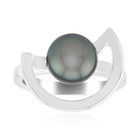 Anello in argento con Perla Tahitiana (TPC)