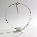 Brazalete en plata con Cuarzo rutilado negro (Joias do Paraíso)