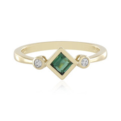 Anello in oro con Tormalina Verde di Benedito (Adela Gold)