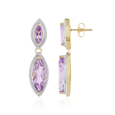 Orecchini in argento con Ametista Rose de France