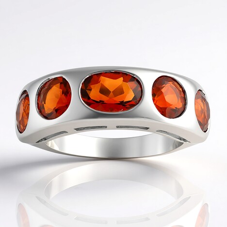 Anello in argento con Citrino Madeira (de Melo Essence)