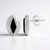 Orecchini in argento con Spinello Nero (MONOSONO COLLECTION)