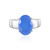 Anillo en plata con Calcedonia azul
