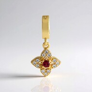 Colgante en plata con Espinela roja noble