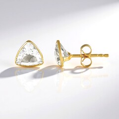 Orecchini in argento con Topazio Bianco