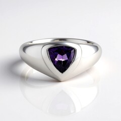 Anello in argento con Ametista Zambiana