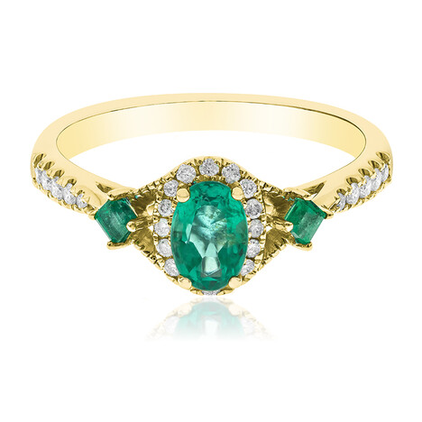 Bague en or et Emeraude de Zambie AAA (CIRARI)