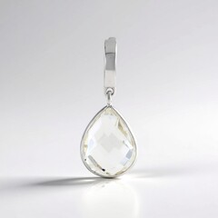 Ciondolo in argento con Topazio Bianco